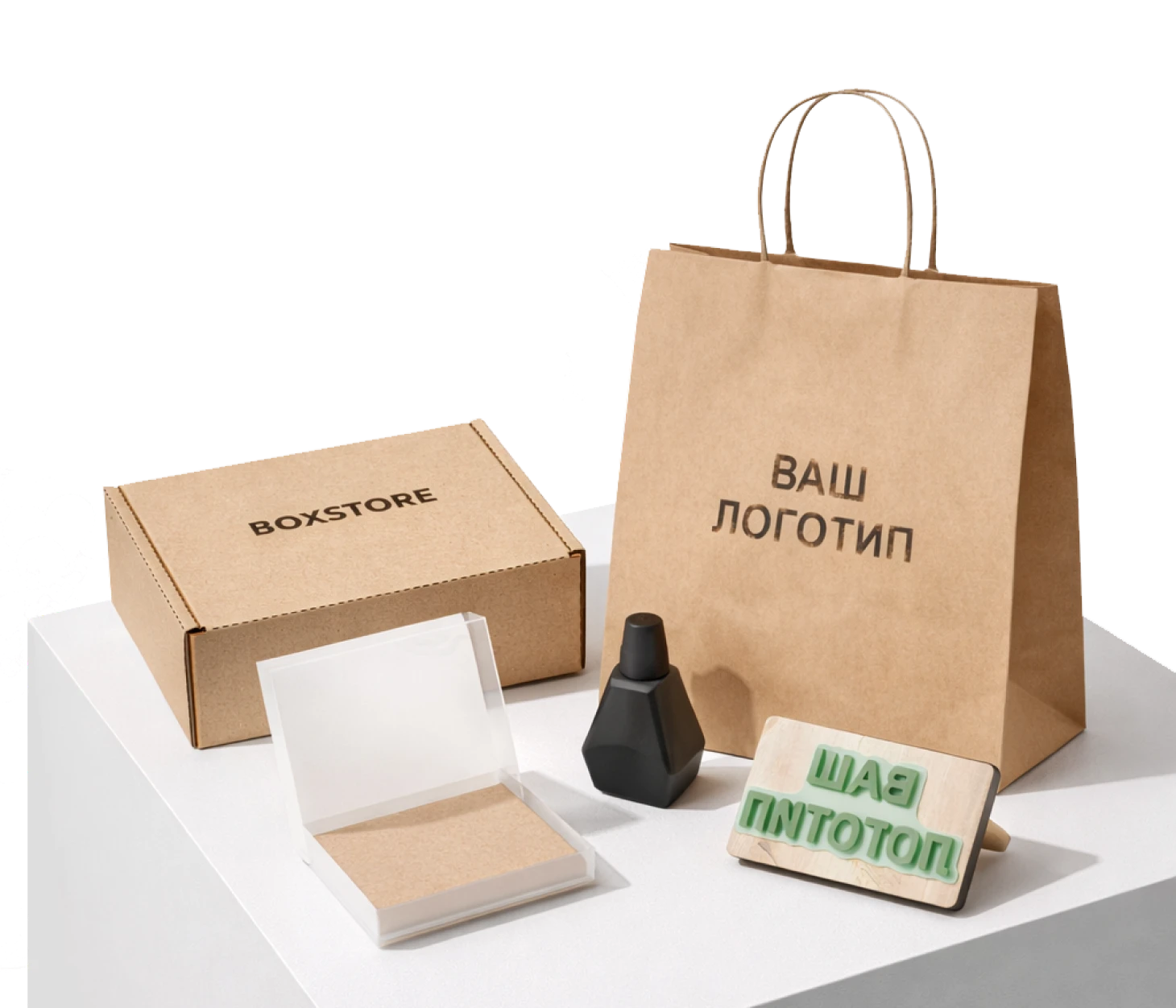 Rubber stamp branding kit