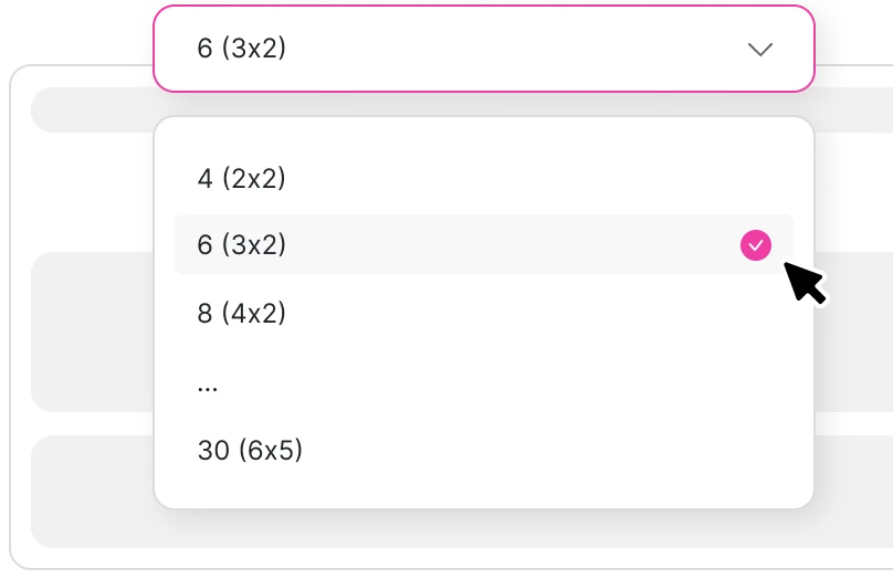Choose the number of cells
